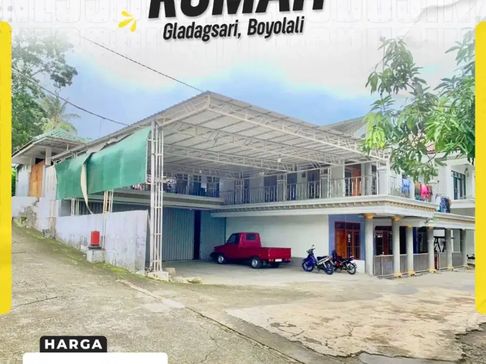 Rumah Besar & Usaha (Hook) Luas 600m² di Pengulon, Gladagsari, Boyolali (View Pegunungan)