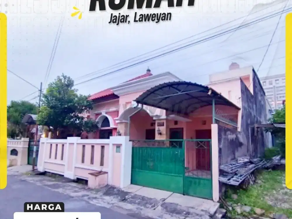 Rumah Luas Strategis Disewakan di Jajar Laweyan Surakarta (lokasi super strategis)