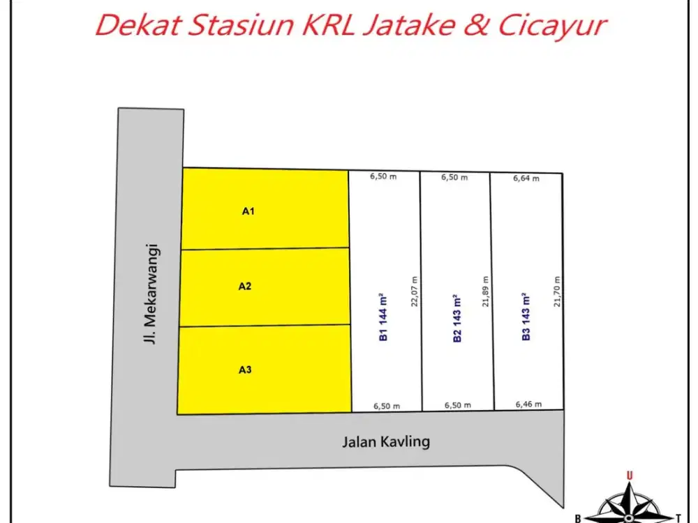 Tanah Kavling Strategis Dekat KRL Jatake, SHM Perunit