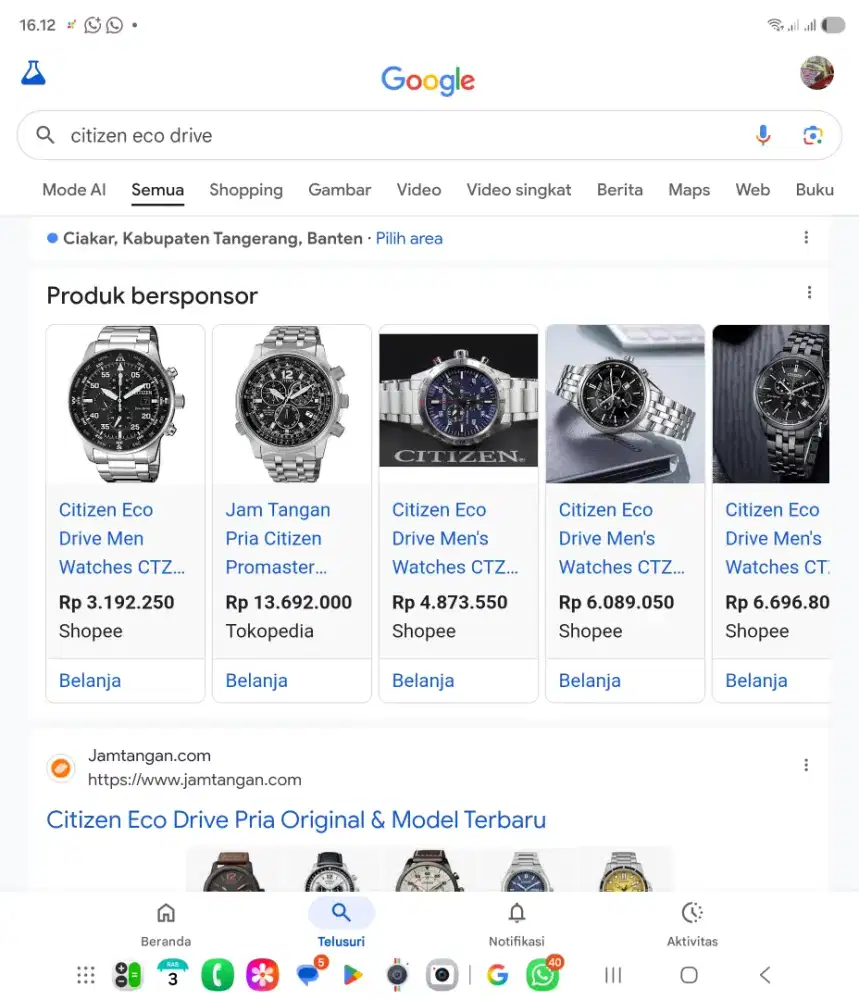 Jam tangan koleksi simpanan citizen Eco Drive jual murah deh rugi nih