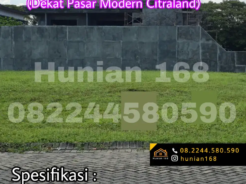 Jual Tanah Kavling Rumah Perumahan Citraland Greenwood Woodland Pasar Modern Surabaya Barat