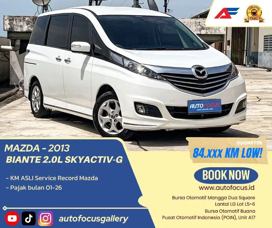 Mazda Biante 2.0 Skyactive 2013 km low 84rb an .