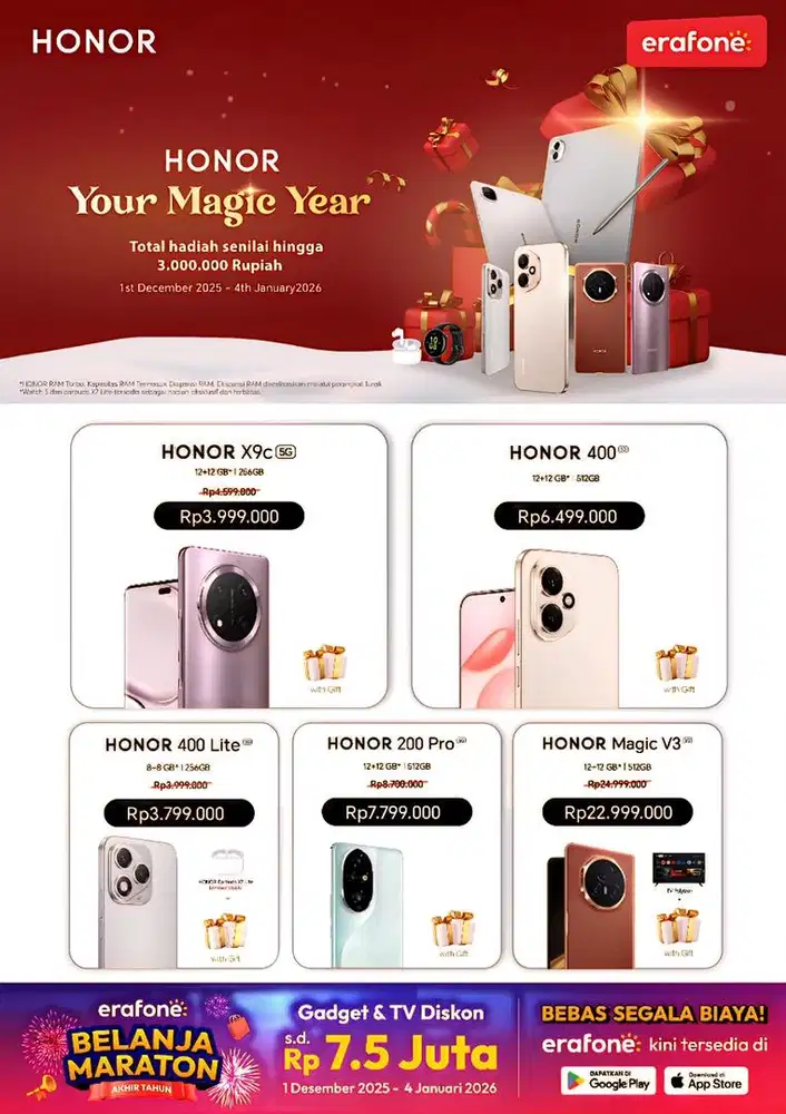 HONOR 400 LITE 5G ( PROMO CASHBACK DAN CICILAN )