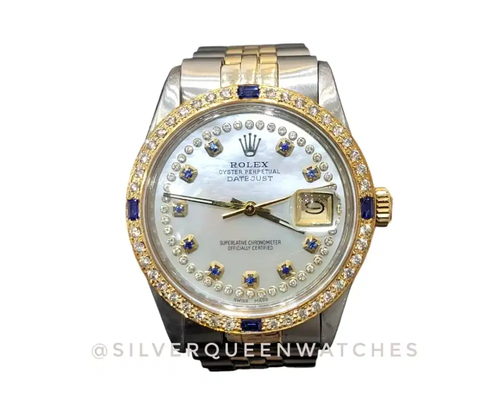 Rolex Men Kerang Blue Safir diamonds
