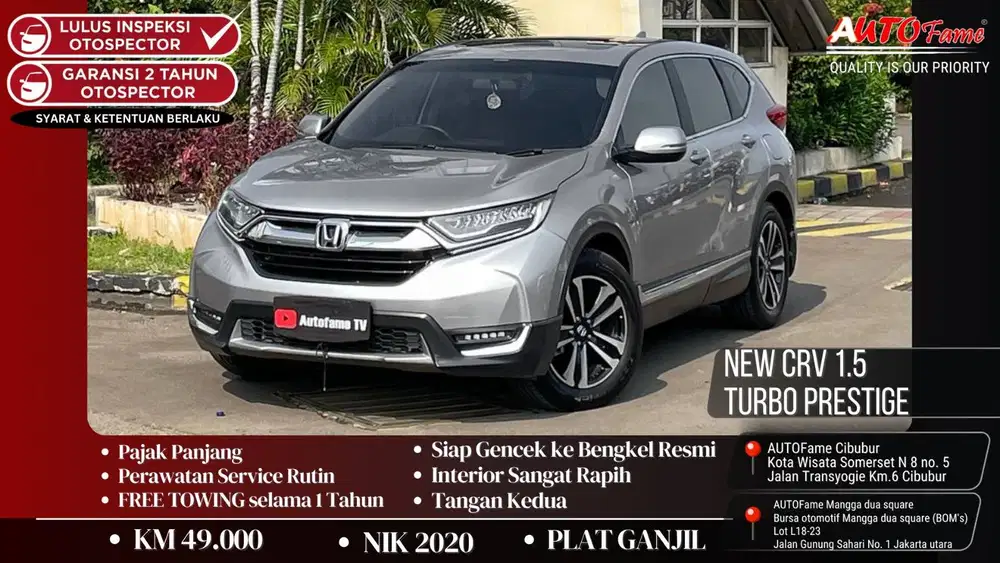 Honda New CRV 1.5 Turbo Prestige AT NIK 2020