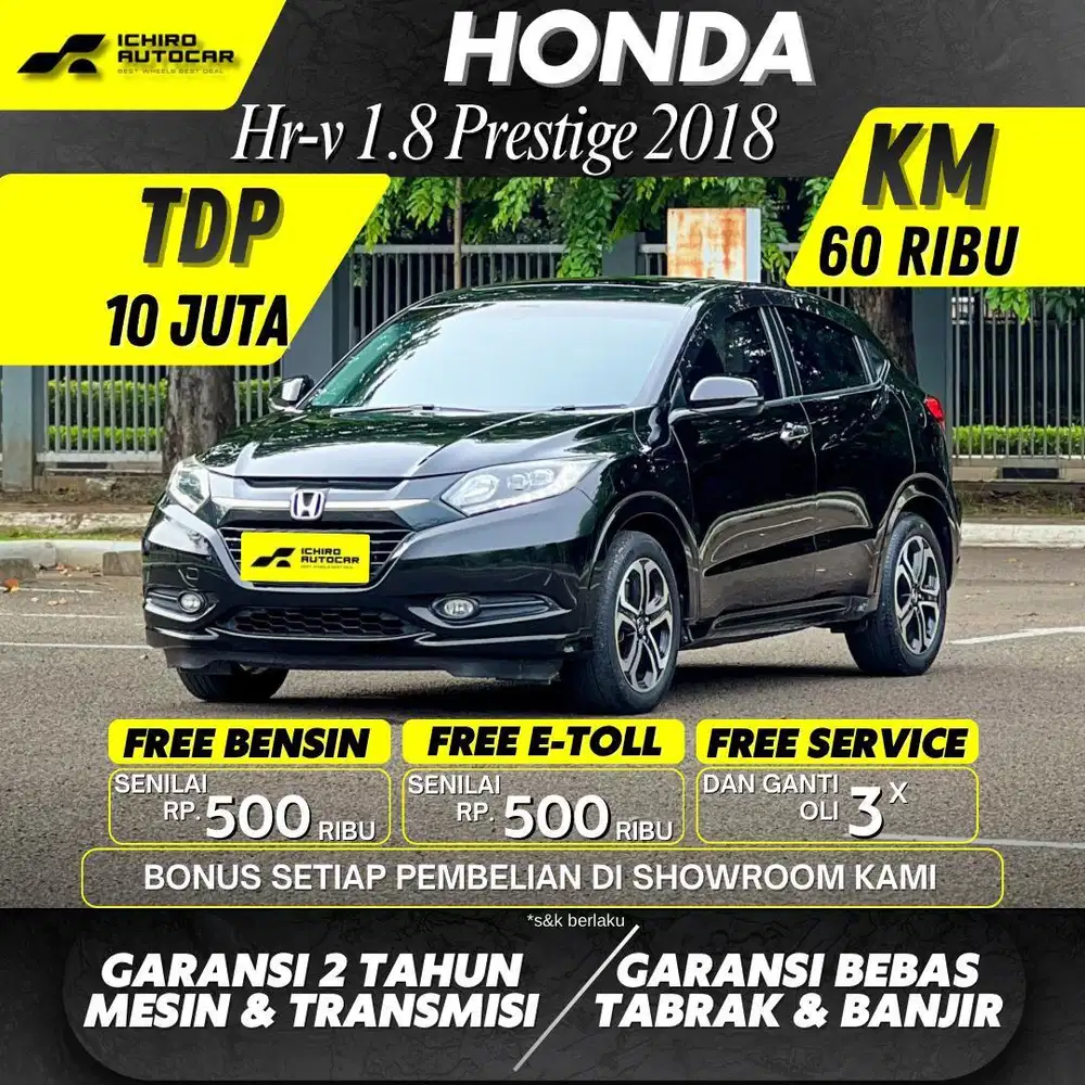 Honda Hrv Prestige 2018 pajak 05.26 KM 50rb Nopol B Ganjil