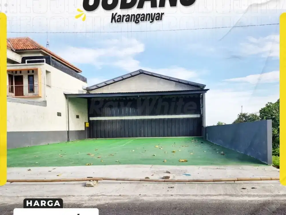 Disewakan Cepat! Gudang Luas 1300m² Siap Pakai di Karanganyar