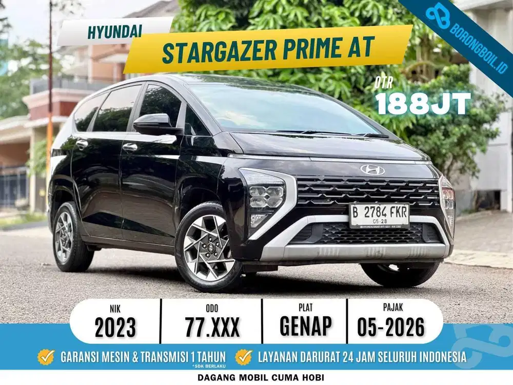 HYUNDAI STARGAZER PRIME AT 2023 HITAM RECORD TGN PERTAMA