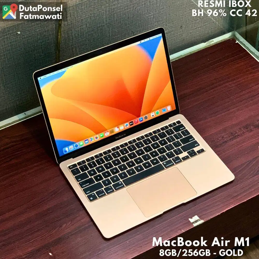 EX IBOX MACBOOK AIR M1 CHIP M1 8GB/256GB BH 96% CC 42