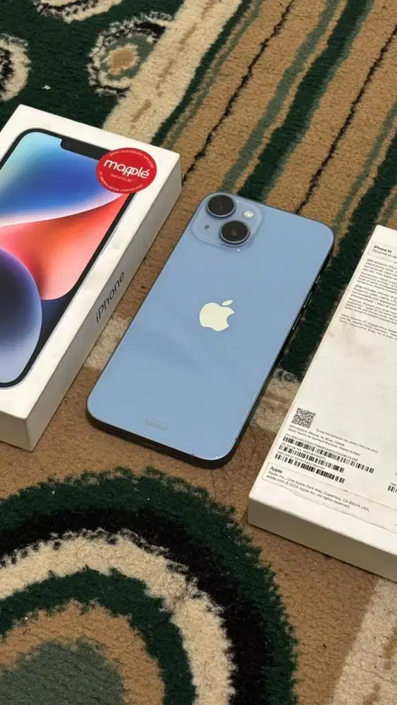 iPhone 14 128GB Blue Ex iBox Garansi On 2026
