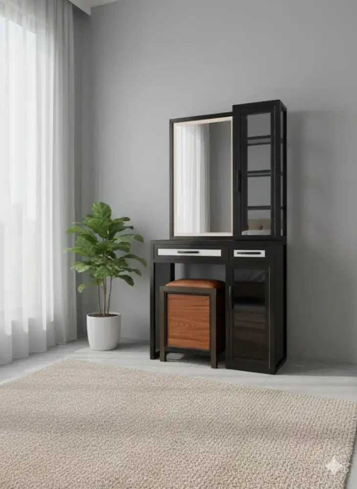 Meja rias minimalis modern smart miror