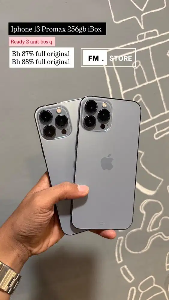 Iphone 13 Promax 256gb iBox sierra blue. Murah tukar tambah bisa