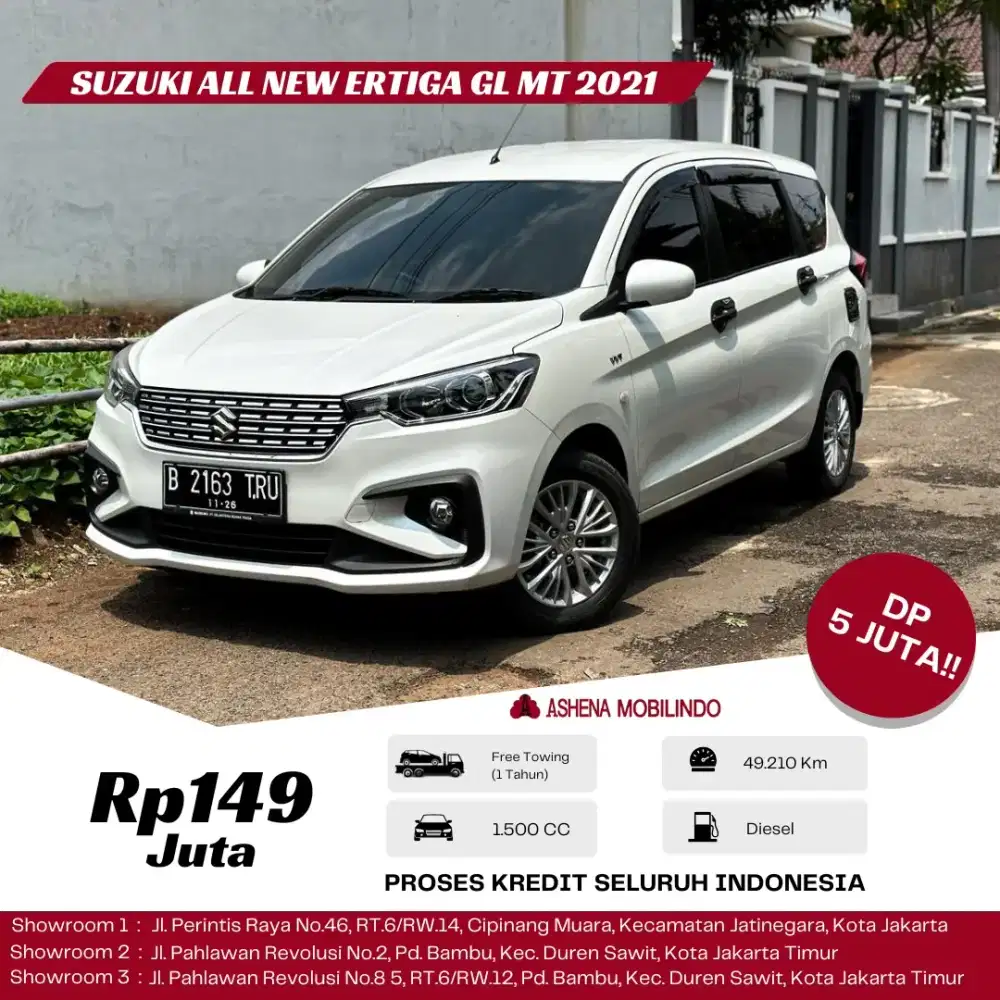 Ertiga GL MT 2021 Putih DP 5jt Cash Atau Kredit Terbaik SeOLX!