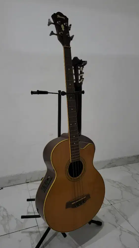 Bass akustic Ibanez AEB10E- NT-27-01 like new pakaian pribadi