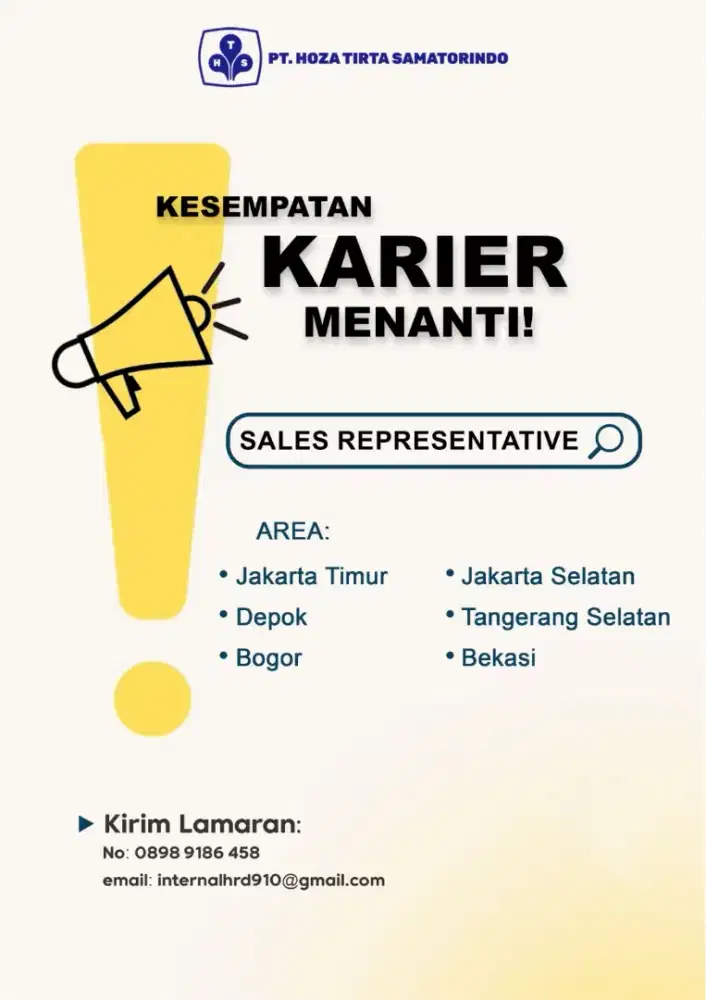 Dibutuhkan segera!! SAlES KANVAS/TO
