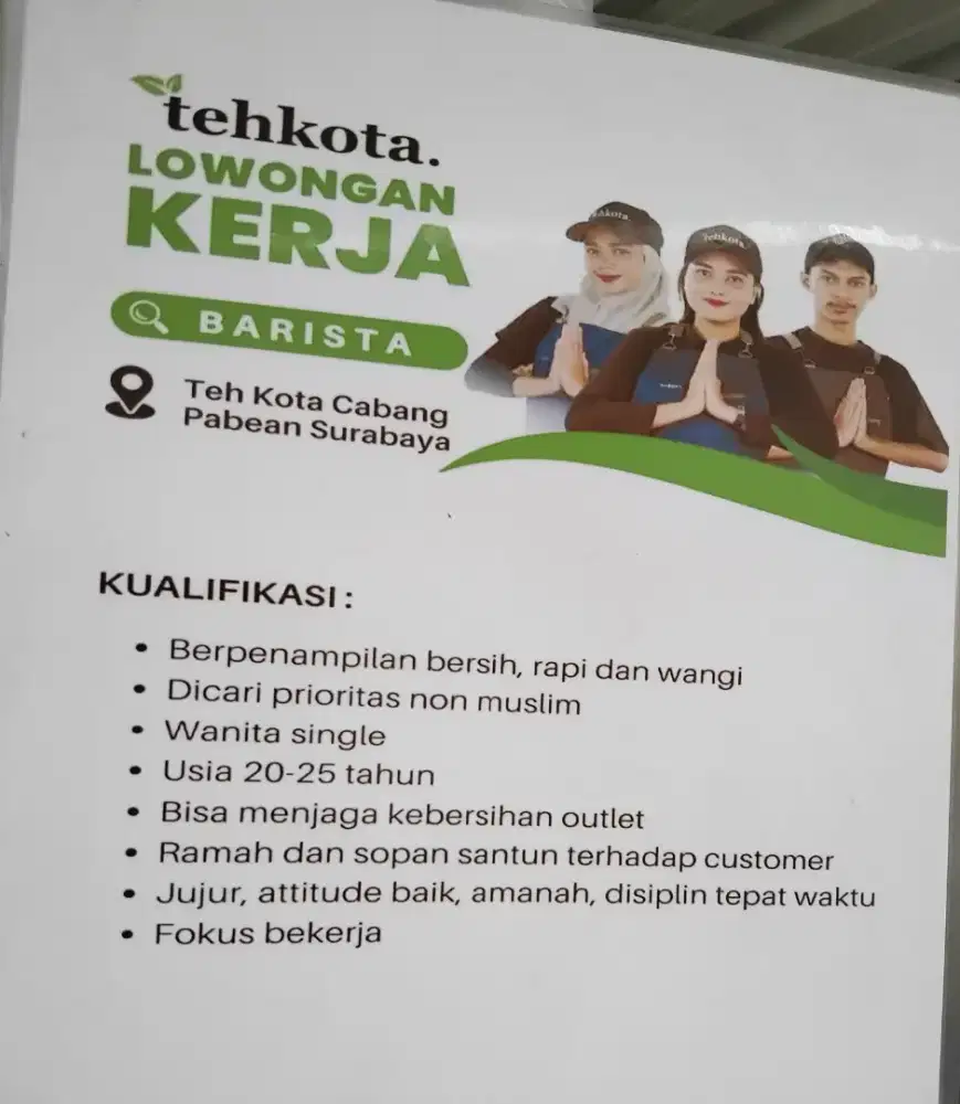 Barista Teh Kota