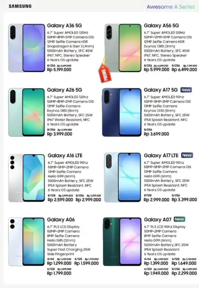 PROMO KREDIT HP SAMSUNG SERIES, TANPA DP! BUNGA 0%