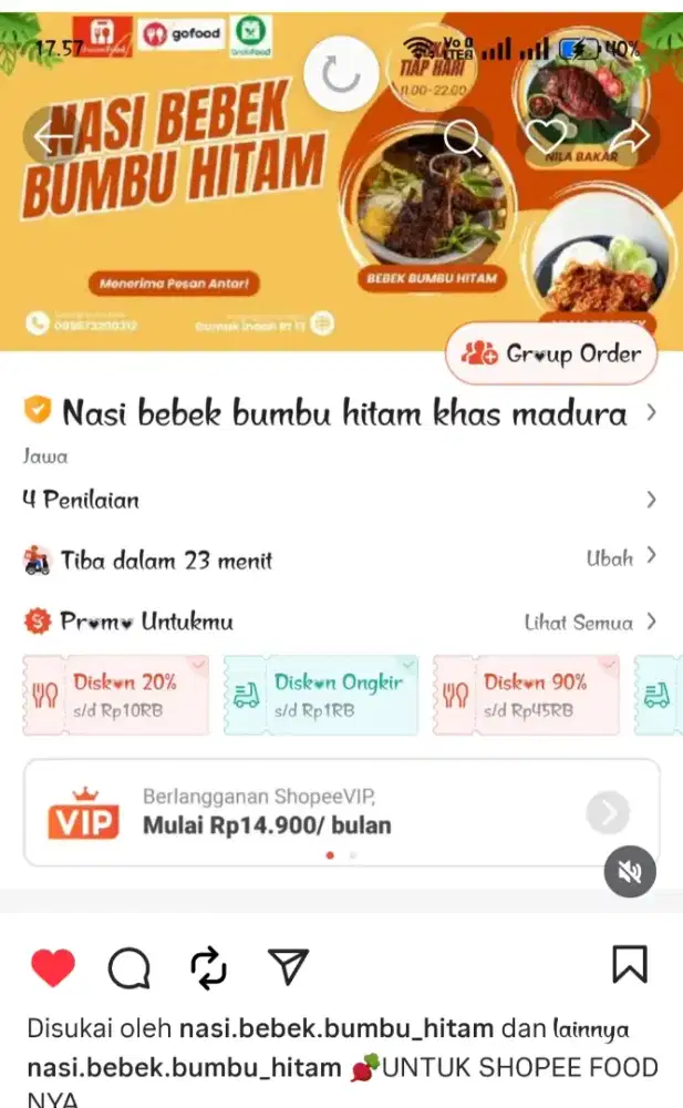 BEBEK RAKSASA SURAMADU BUMBU HITAM