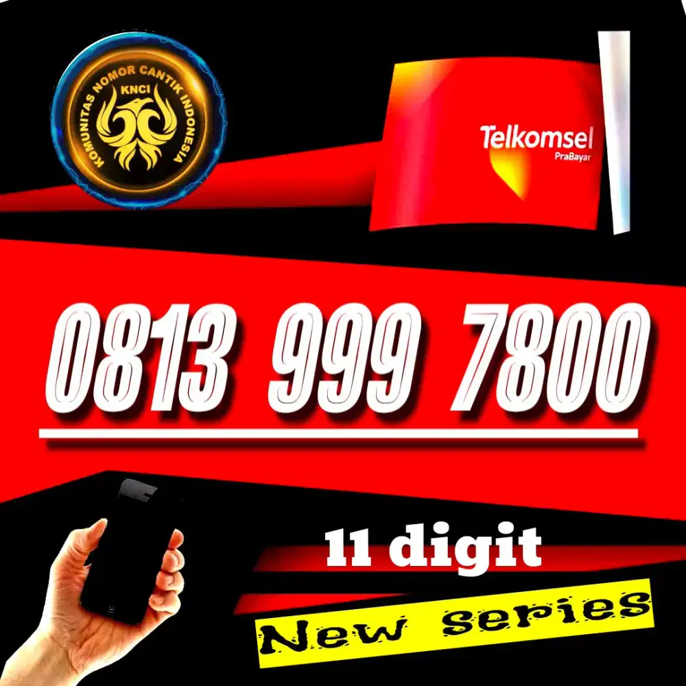 NOMOR CANTIK SIMPATI NEW SERIES 11 DIGIT ANGKA RAPI HOKI 999