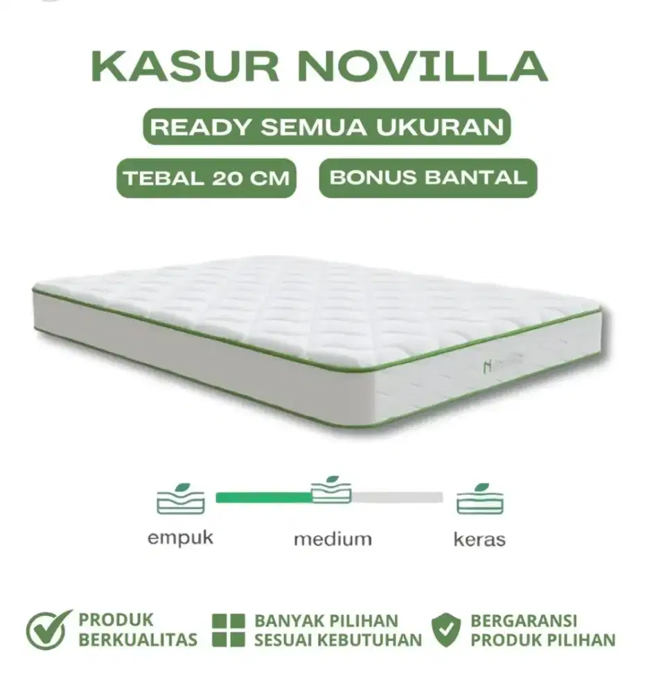 Kasur Novilla Springbed Single Lantai Anti Lembab