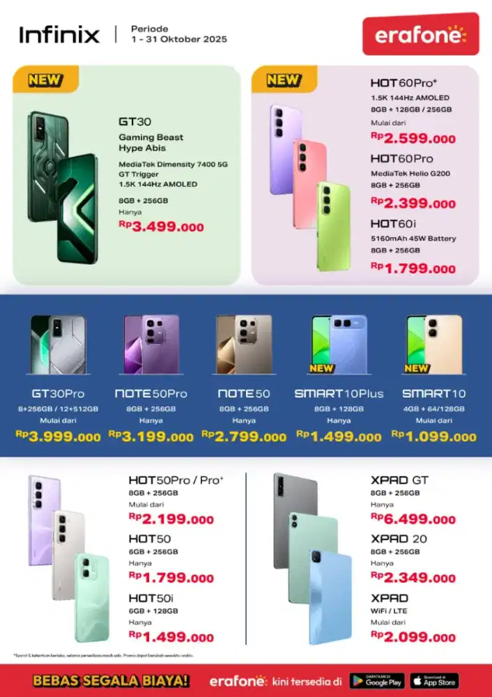 PROMO KREDIT HP INFINIX SERIES TANPA DP! BUNGA 0% FREE 2 KALI ANGSURAN