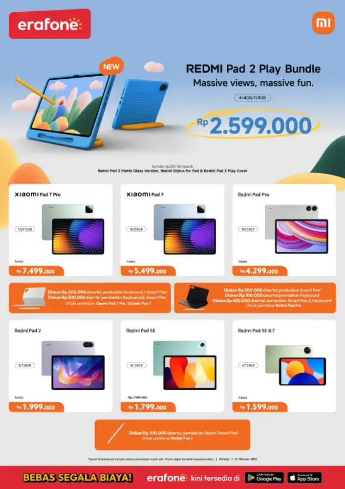 PROMO KREDIT XIAOMI PAD SERIES TANPA DP! BUNGA 0%