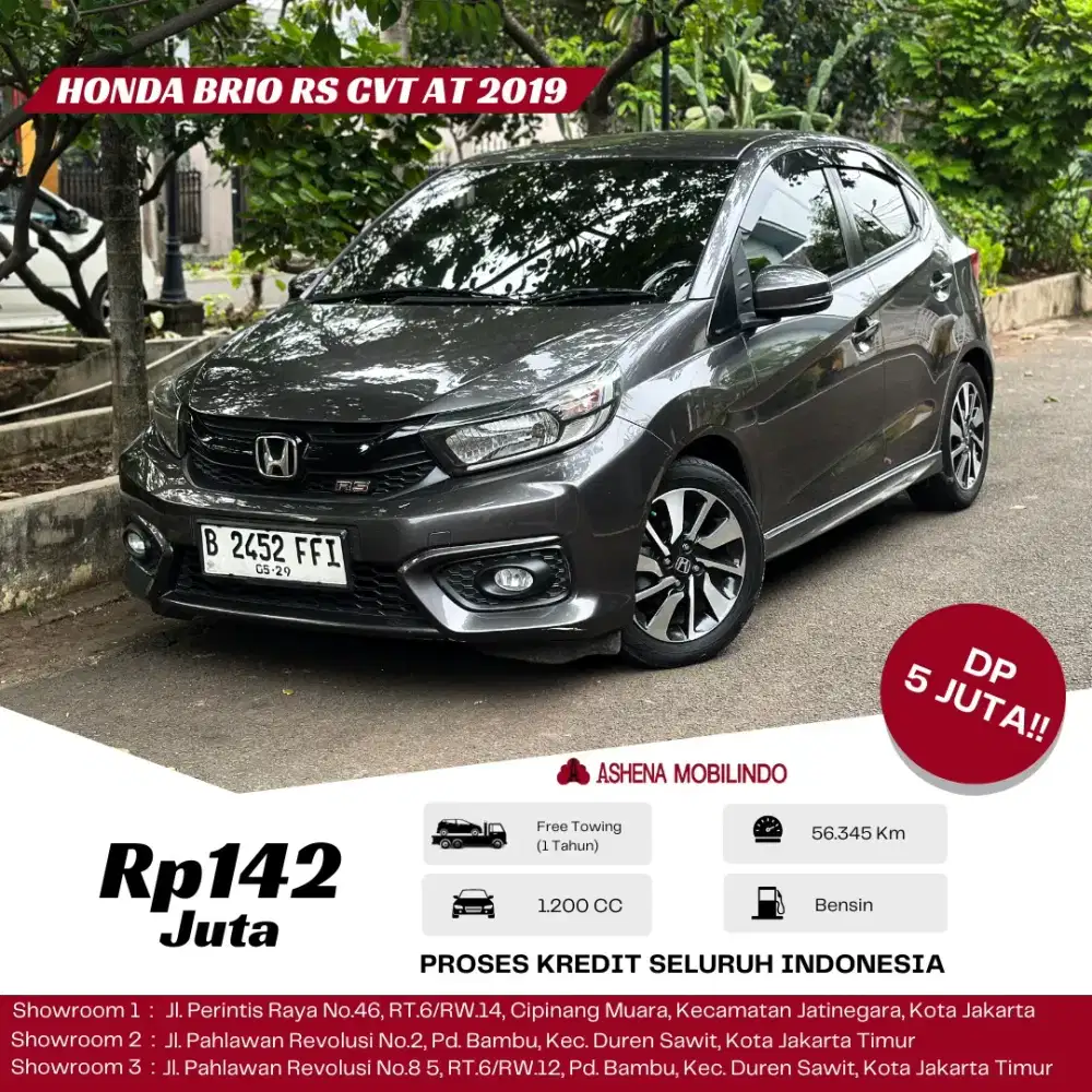 Brio RS CVT 2019 Grey DP 5jt Cash Atau Kredit Terbaik SeOLX!
