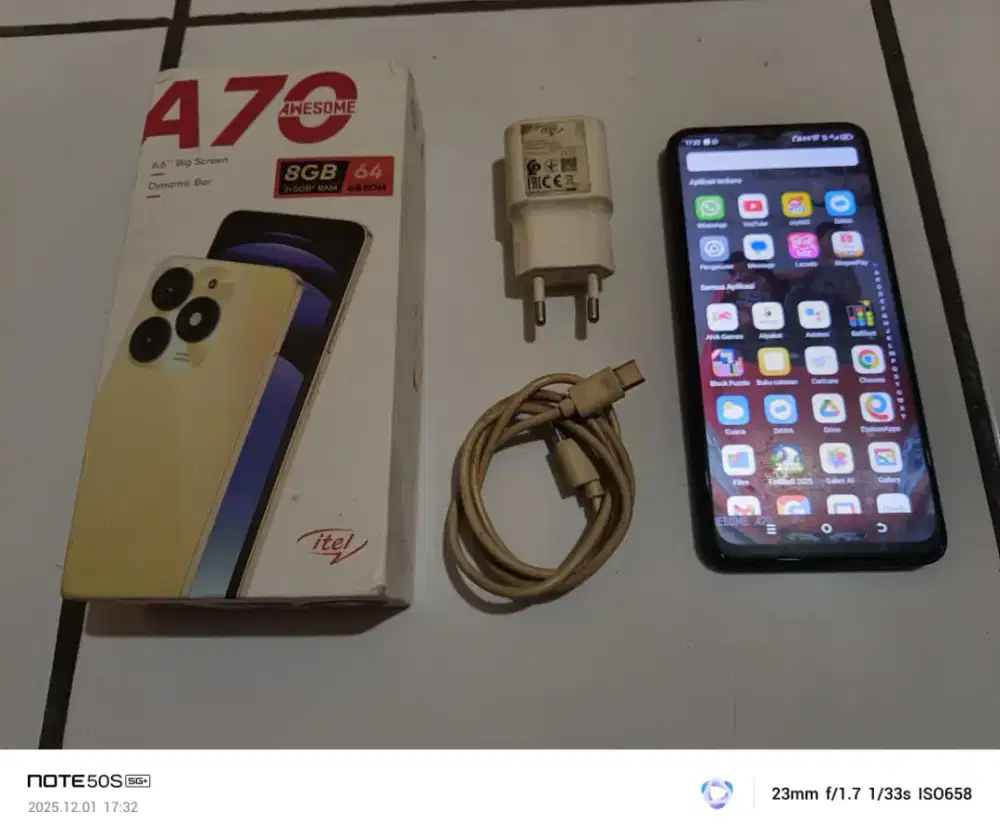 Itel a70 3+5/64gb Fullset