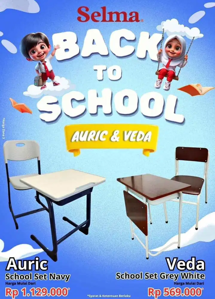 Meja sekolah veda dan auric