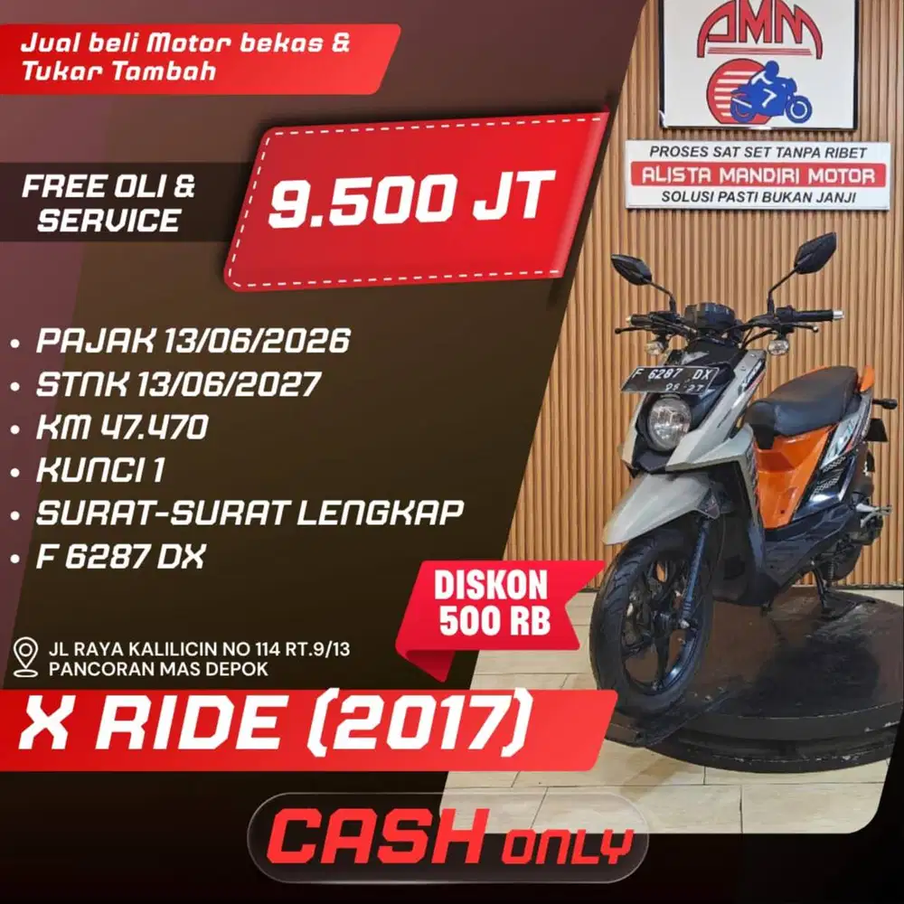 X RIDE 2017 PAJAK HIDUP CC 0% KREDIVO TOKPED SPAYLATER INDODANA GOPAY