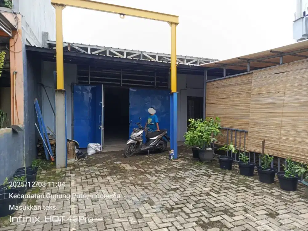 Di Sewakan Gudang 1  Lantai ¼ di Bojong Kulur Gunung Putri Bogor