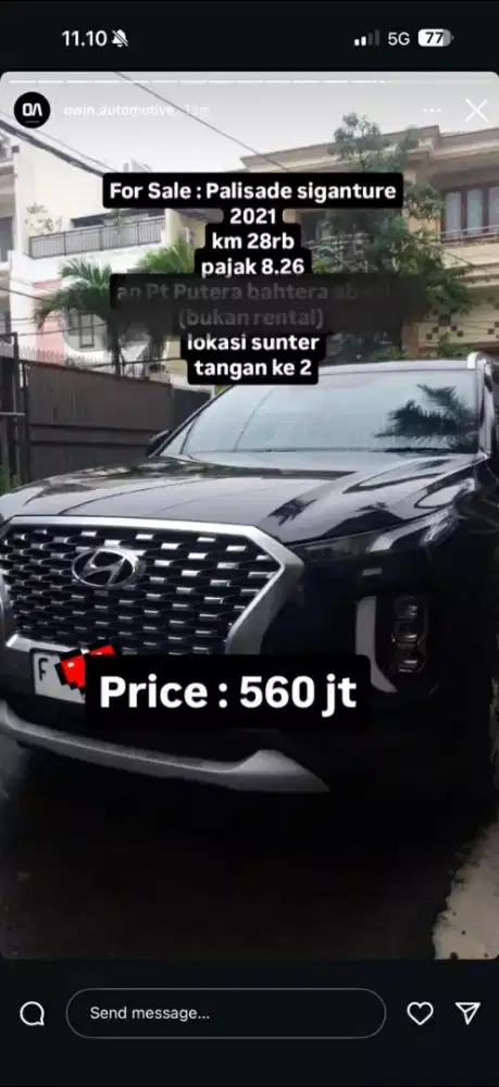 Palisade Signature 2021 Low 28rb Km