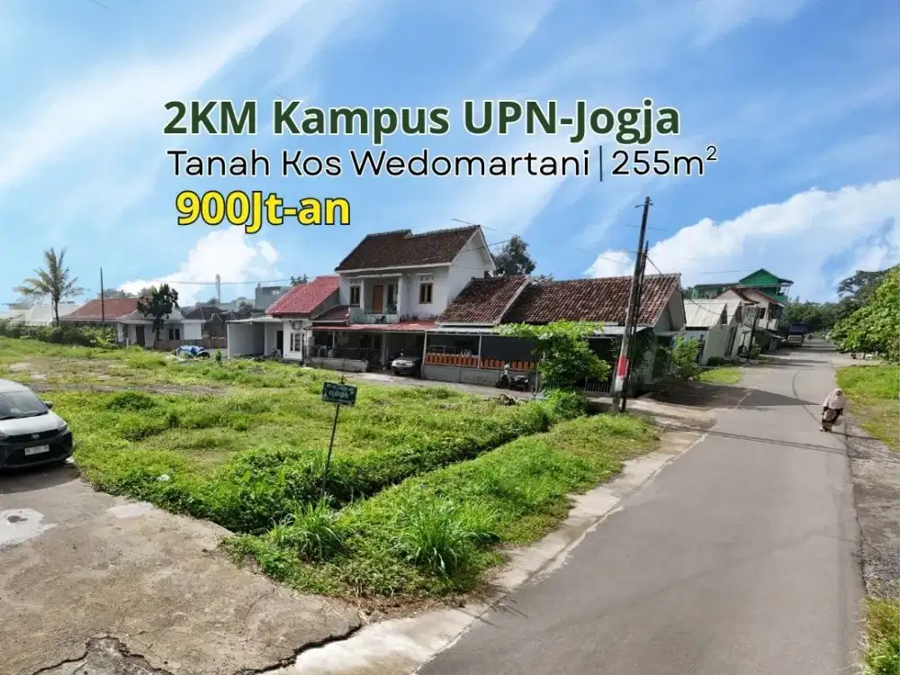 15 Menit Kampus UGM, Dijual Tanah Wedomartani Harga 900jt-an