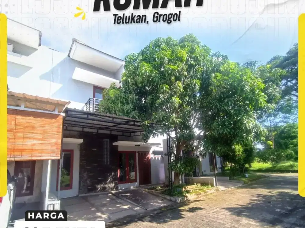 Rumah 2 Lantai Modern Minimalis di Grogol Green Garden Sukoharjo (Lingkungan ASRI Damai)
