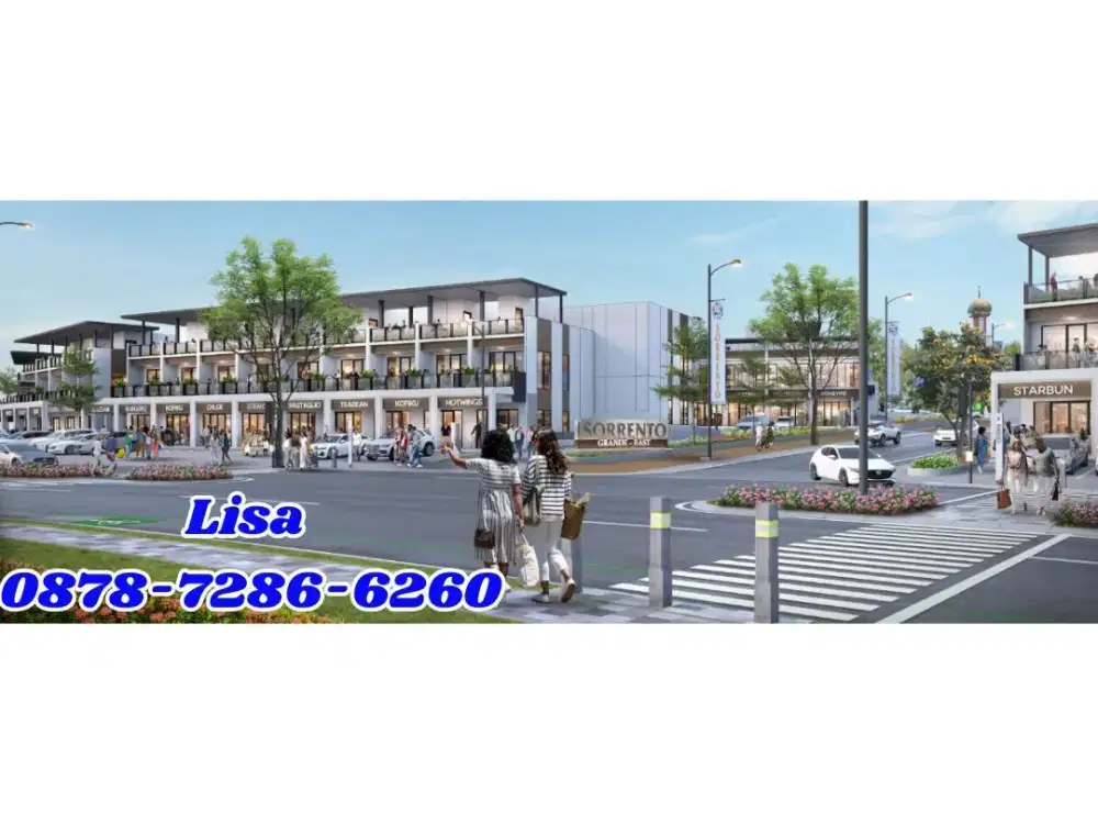 RUKO SORRENTO EAST PARAMOUNT LAND TERMURAH 2 LANTAI CUMA 2MAN