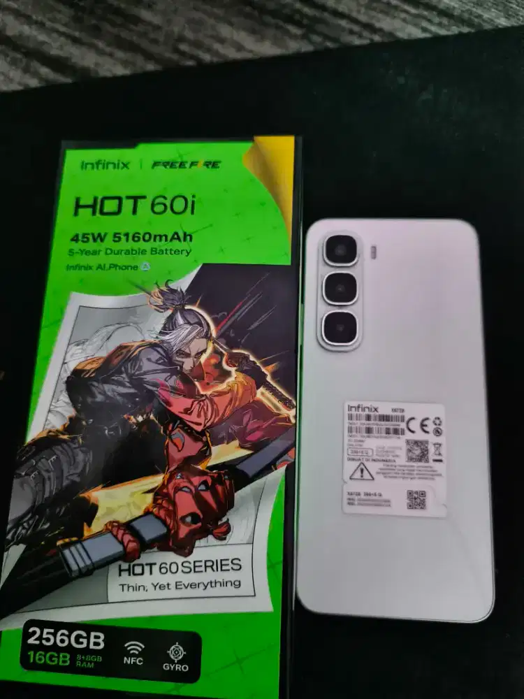 Dijual HP infinix hot60i ram 8/256 full set ori mulus pemakaian 3 bln