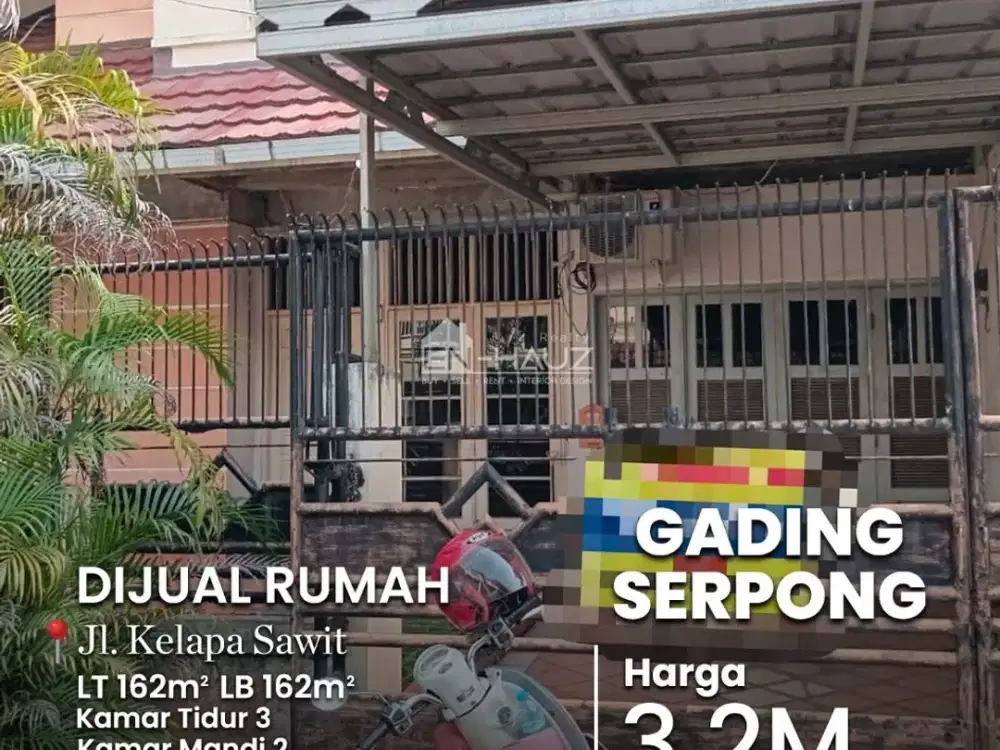 WTS / Dijual Rumah 2 Lantai di Jl. Kelapa Sawit Gading Serpong