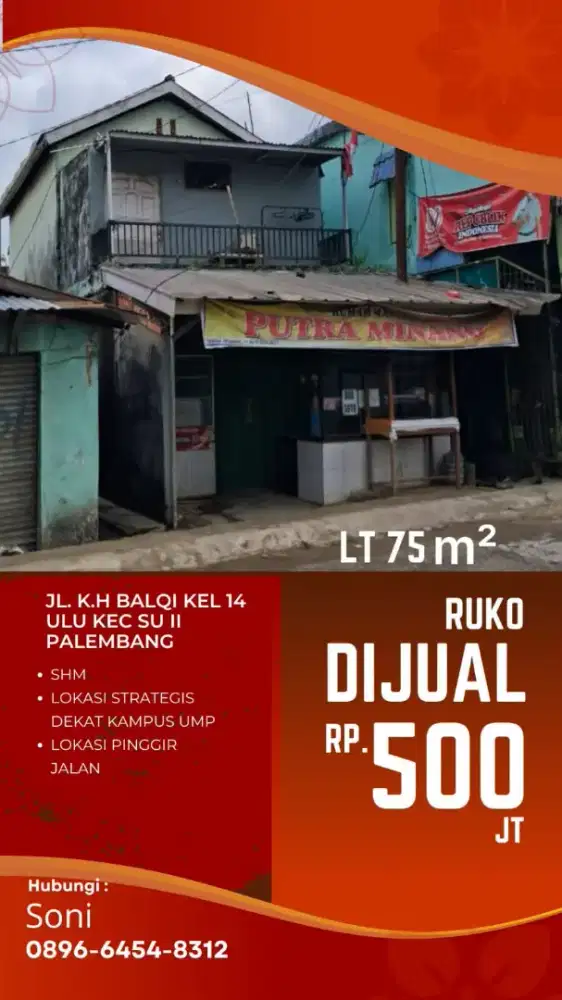 RUKO 2 LANTAI, Lt 75m2