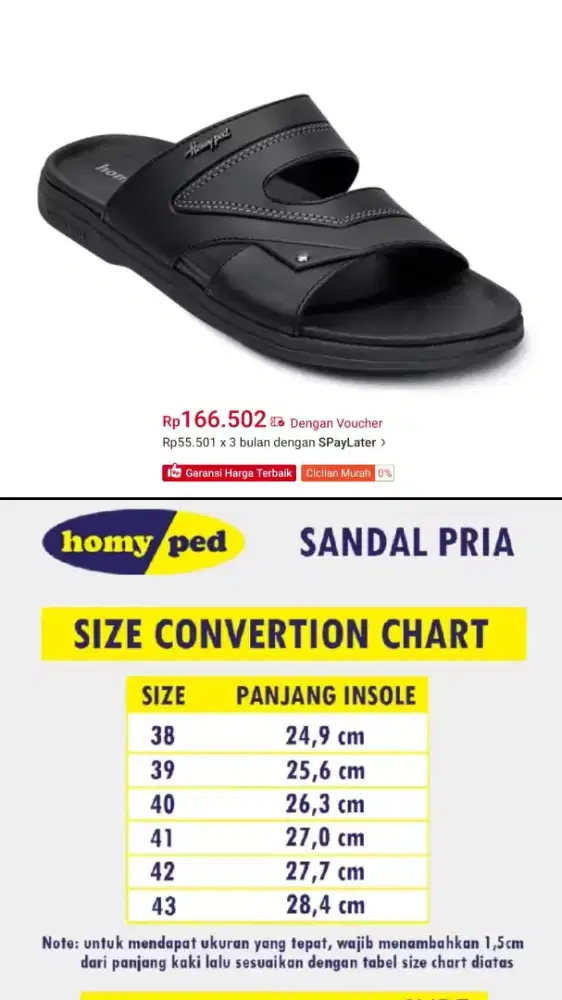 DIJUAL SENDAL HOMYPED PRIA NEW