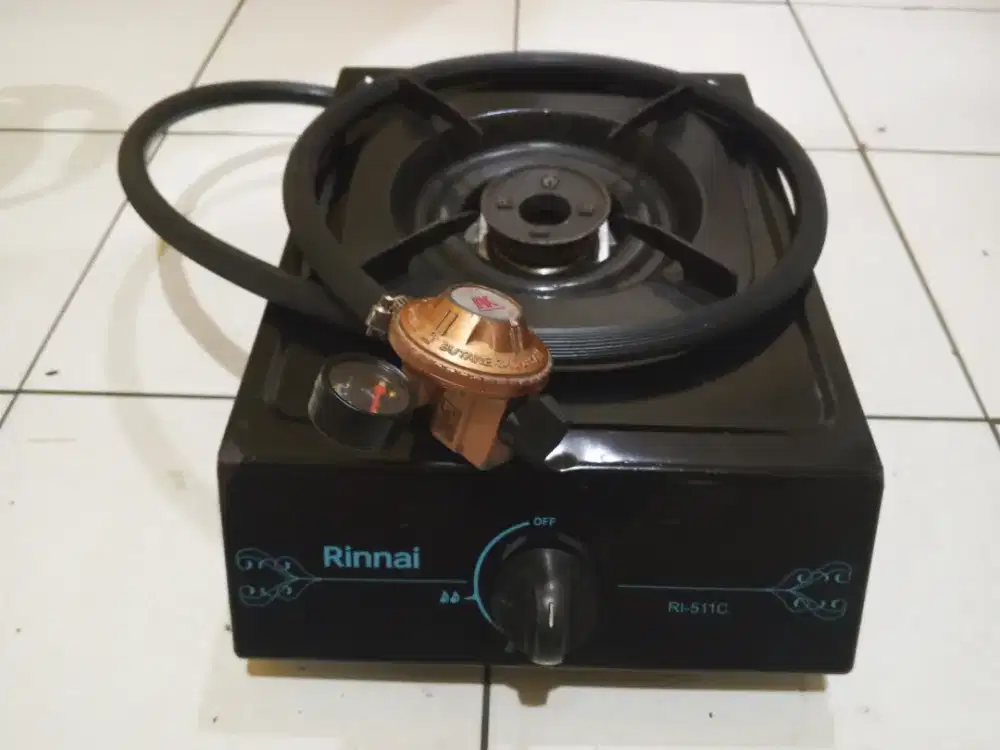 Kompor gas Rinnai 1 tungku + selang regulator