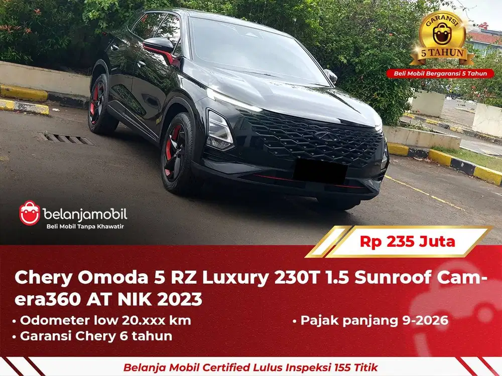 [ GARANSI 5TH ] Chery Omoda 5 RZ Luxury 230T 1.5 Sunroof AT 2023/2024