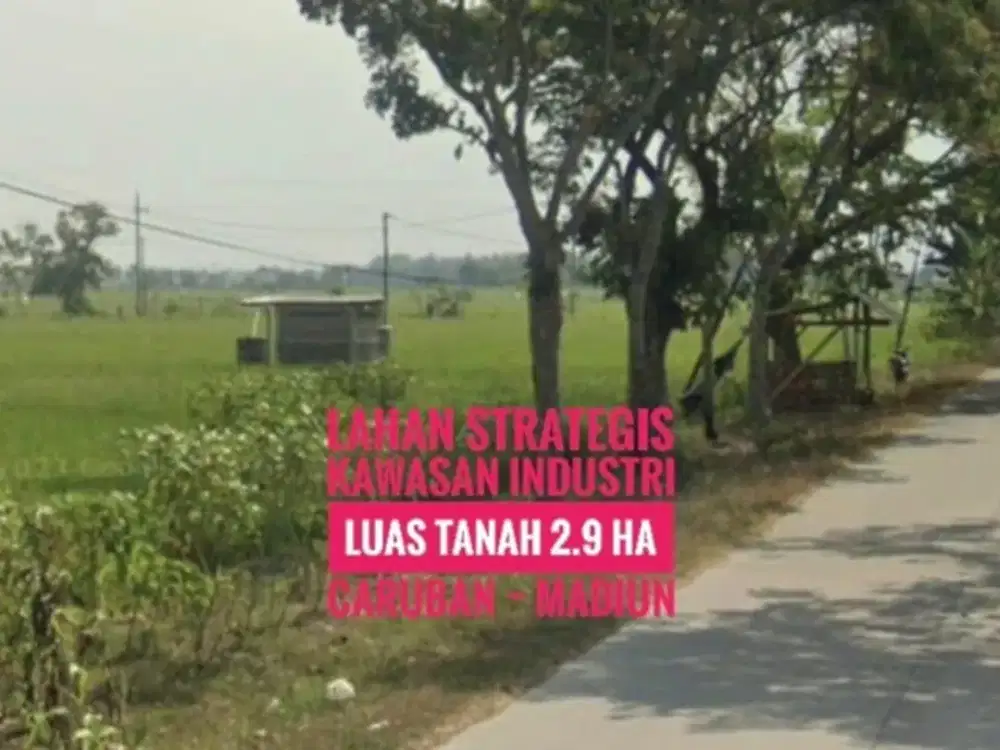 (L) Tanah KIP (Kawasan Peruntukan Industri) Caruban MADIUN, Strategis