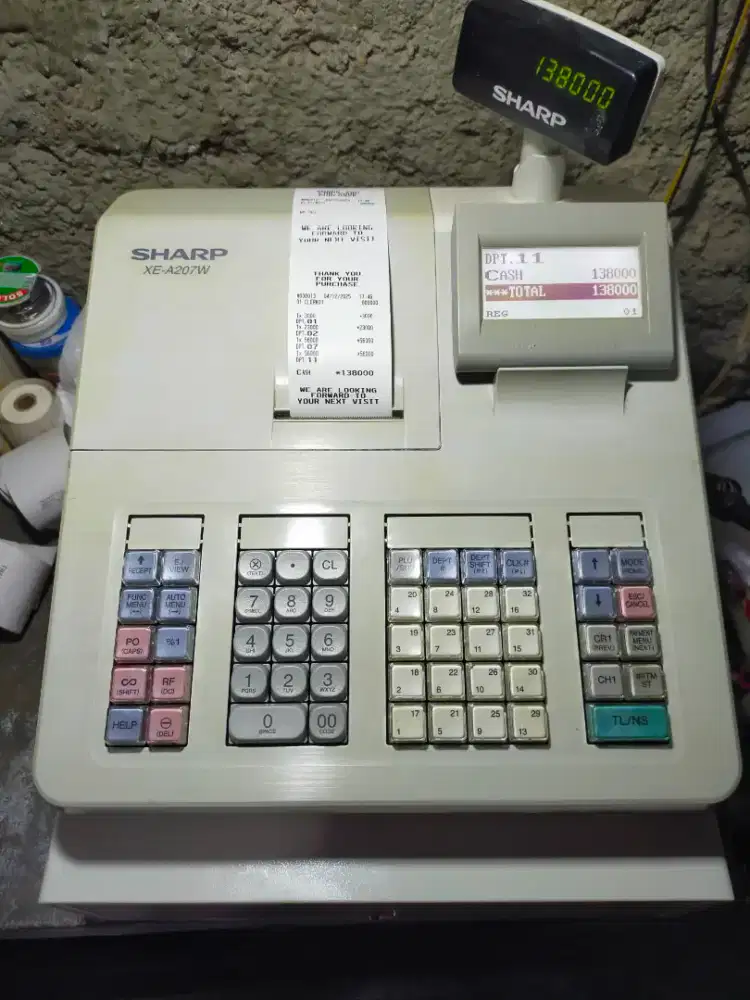Mesin kasir sharp type XE-A 207W