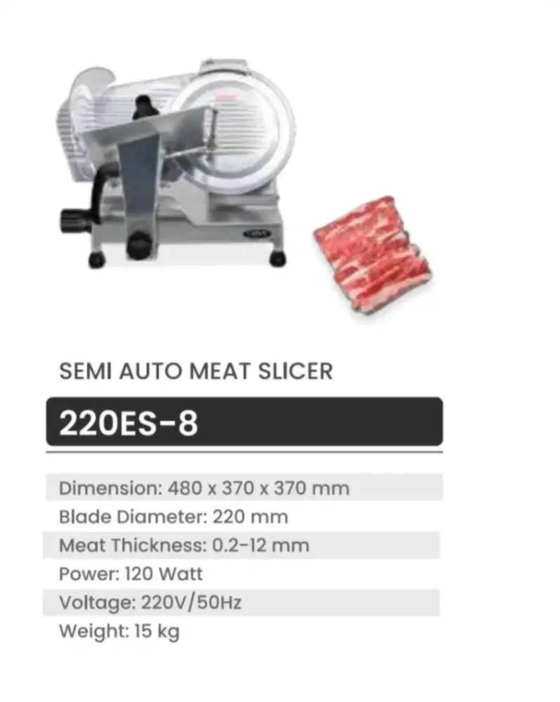 Meat Slicer Crown Mesin Pengiris Daging 220-ES8