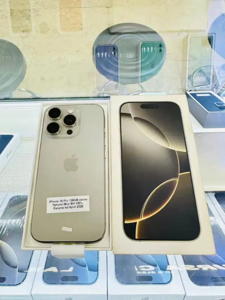 iPhone 16 Pro 128 GB warna Natural iBox BH 100% Garansi sd April 2026