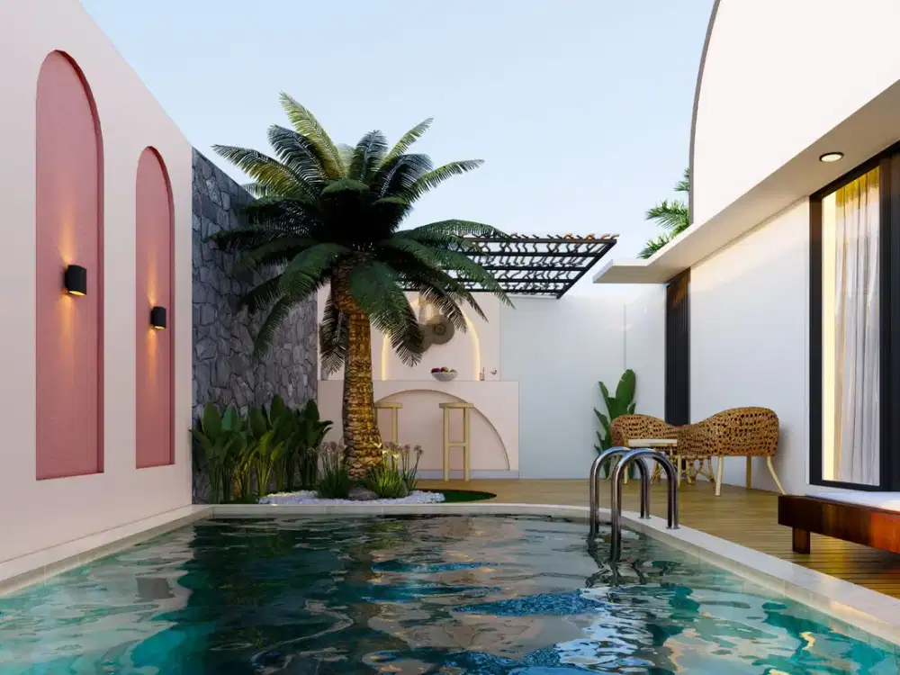 Villa SHM di Bangunjiwo Bantul dengan Mezzanine Modern