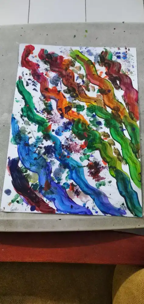 Lukisan abstrak blending