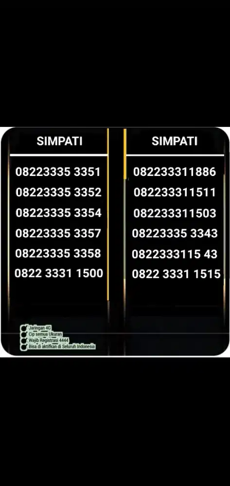 Nomer cantik simpati