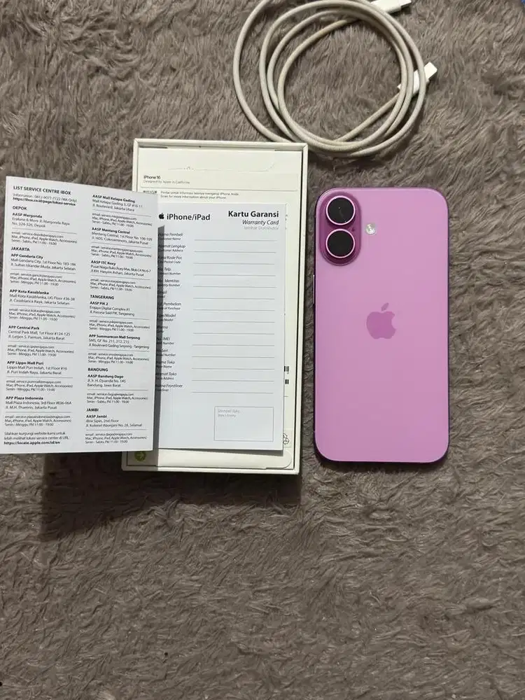 iPhone 16 iBox 128gb Fullset No Minus