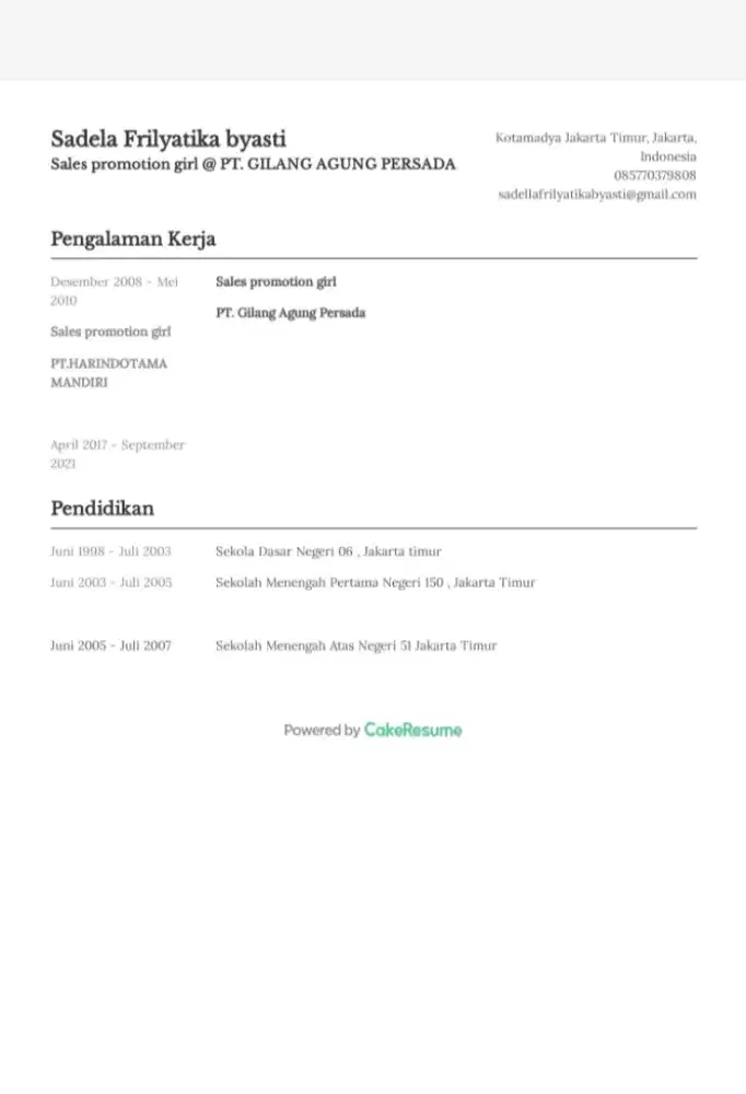 Cari pekerjaan SPG / jaga stand